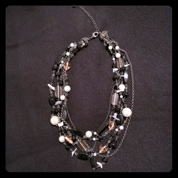 Lia Sophia Metal and Bead Necklace - Picture 1 of 2